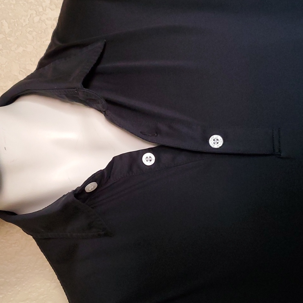 Dunning Slim Fit Mens Golf Polo Black Large Excellent Condition - Picture 3 of 7